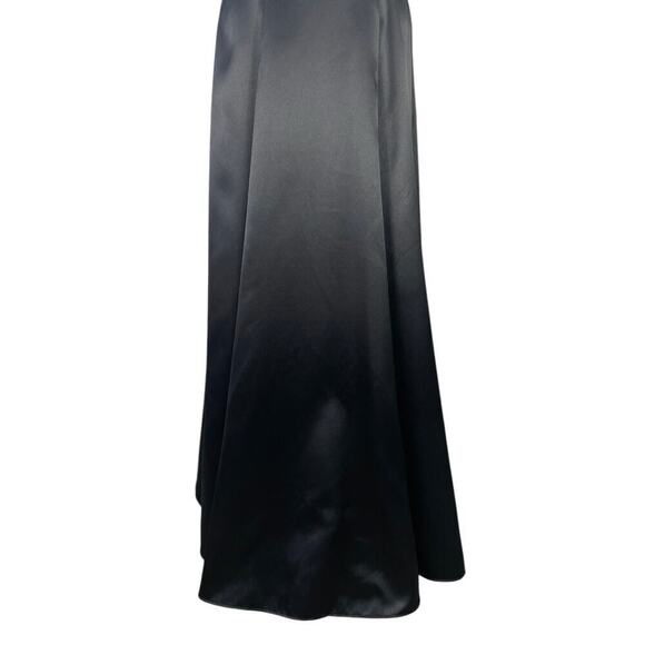 Scott McClintock Black Satin Maxi Dress Size 4 Formal Prom Wedding Cocktail - Picture 12 of 15